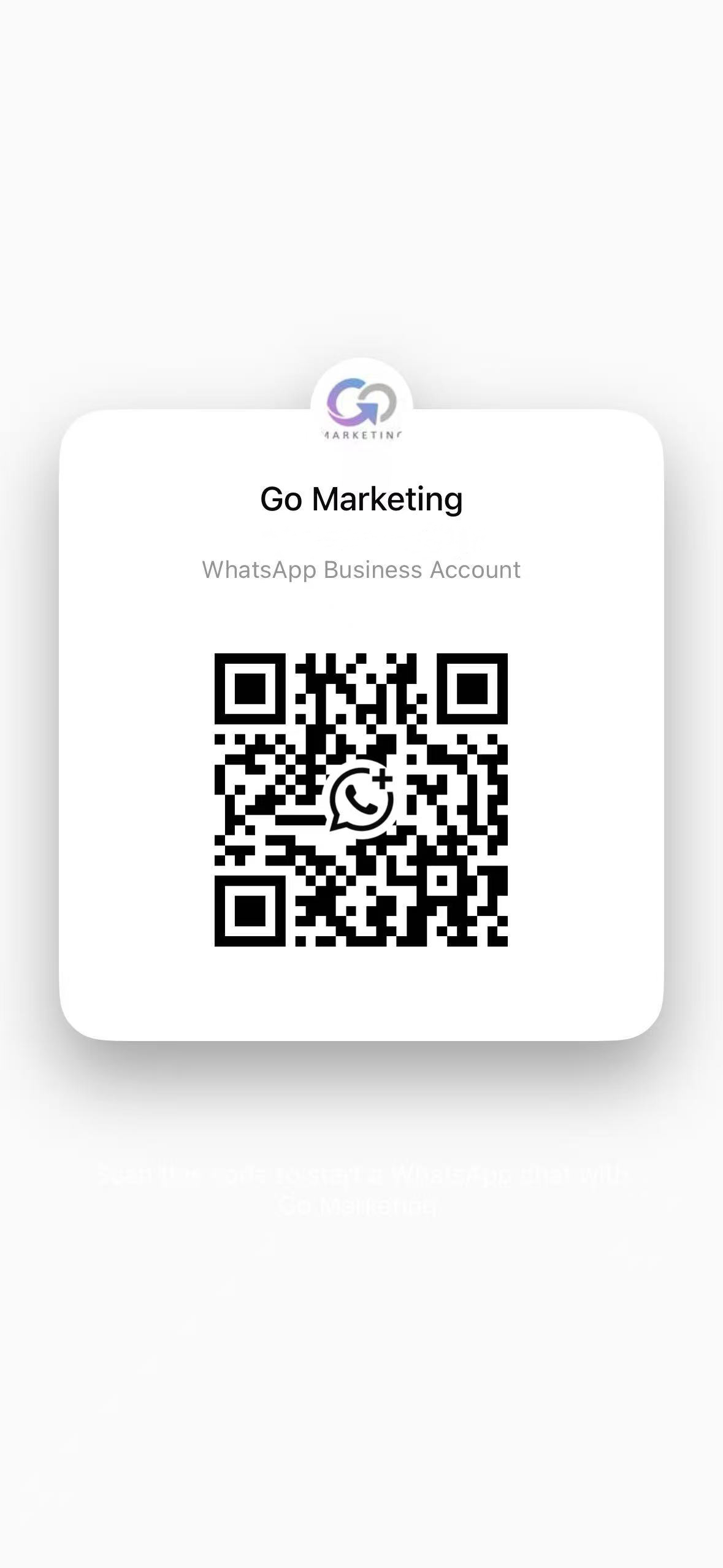 Go Marketing WhatsApp QR code